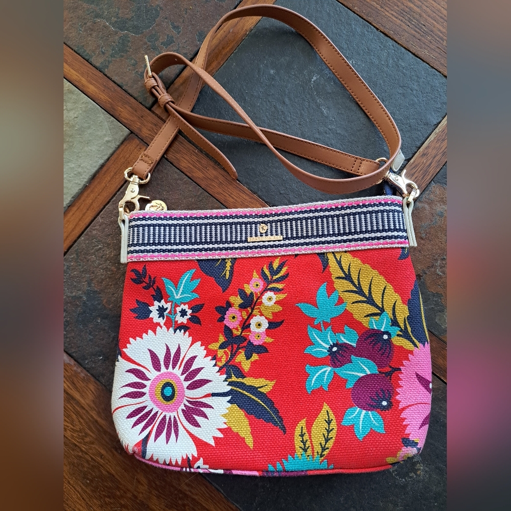 NWOT Spartina 449 Red Floral Crossbody